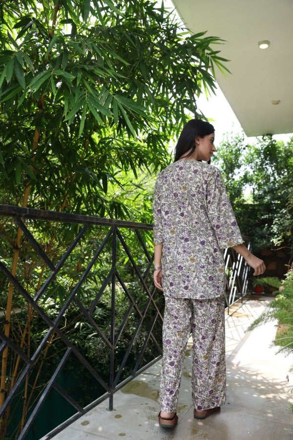 Purple Floral loungewear