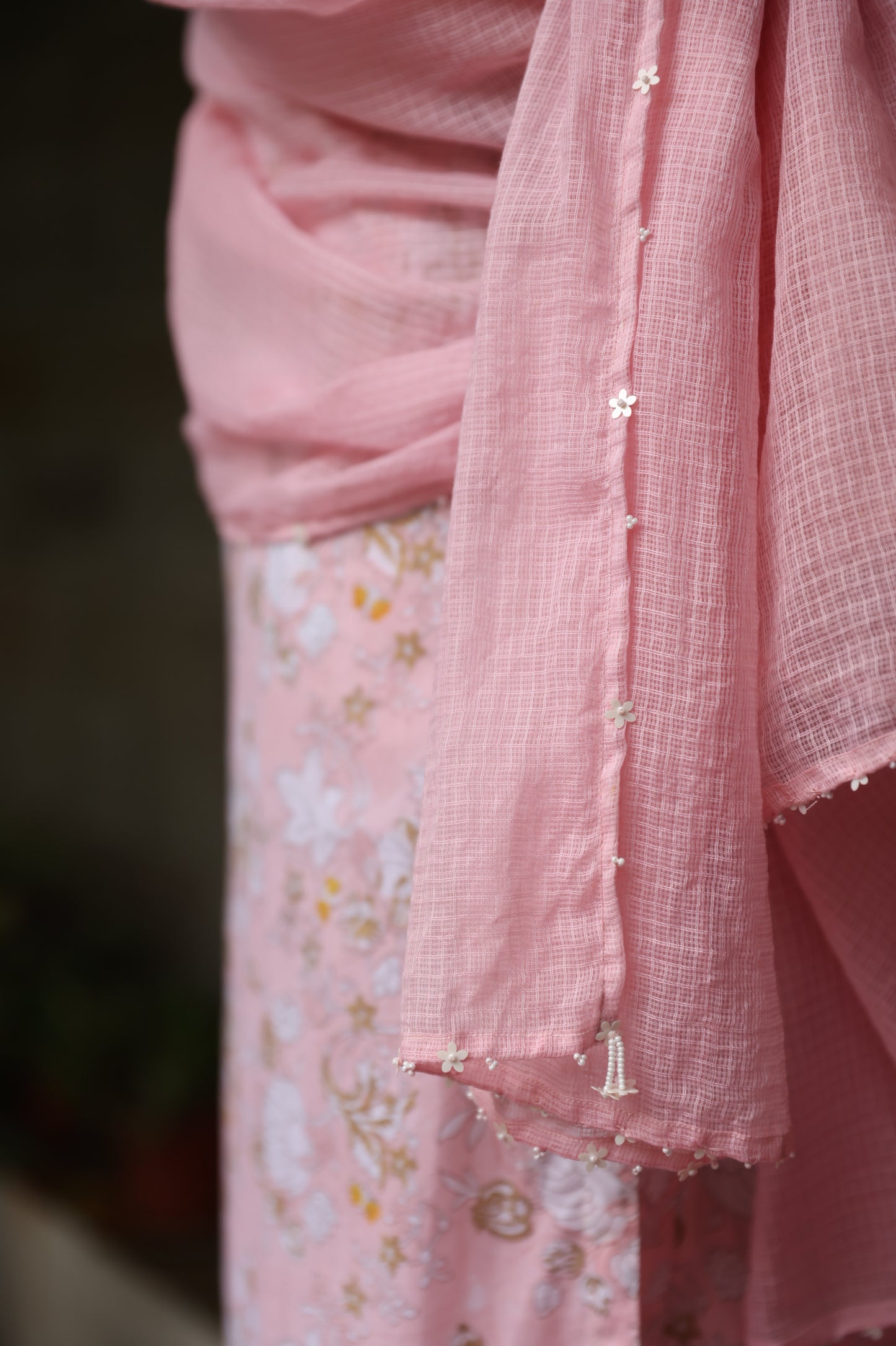 Shubh Peach Gold Suit