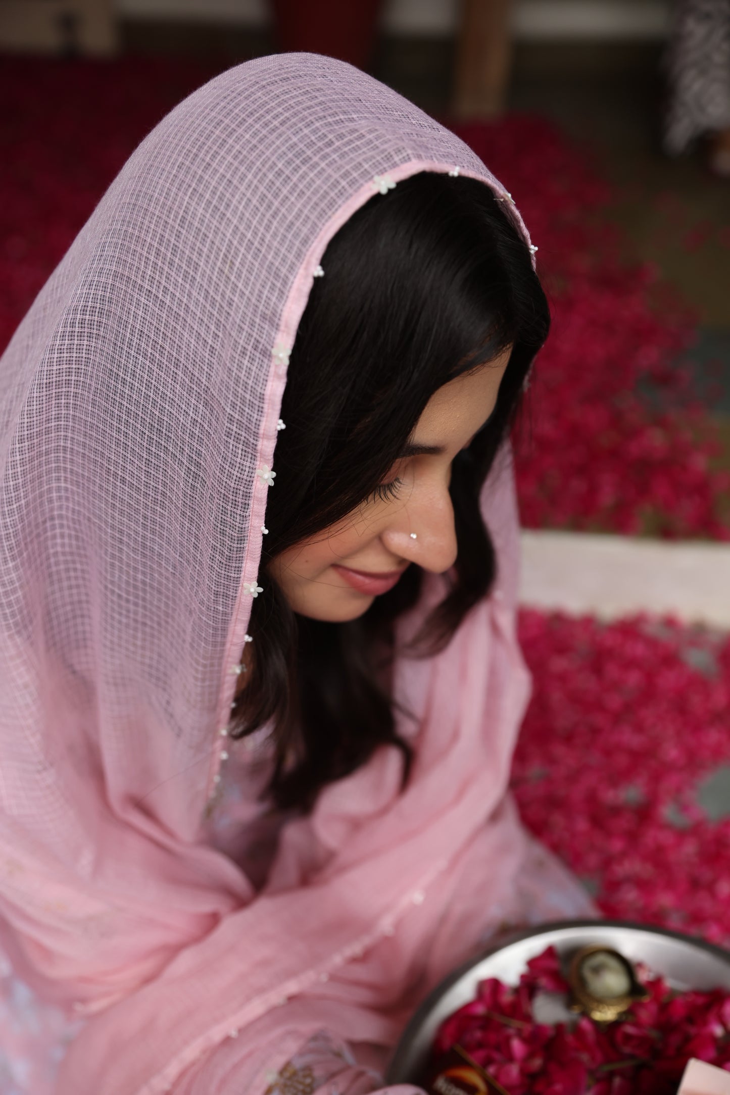 Shubh Peach Gold Suit
