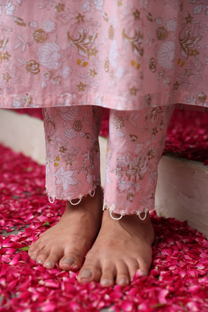 Shubh Peach Gold Suit