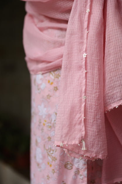 Shubh Peach Gold Suit