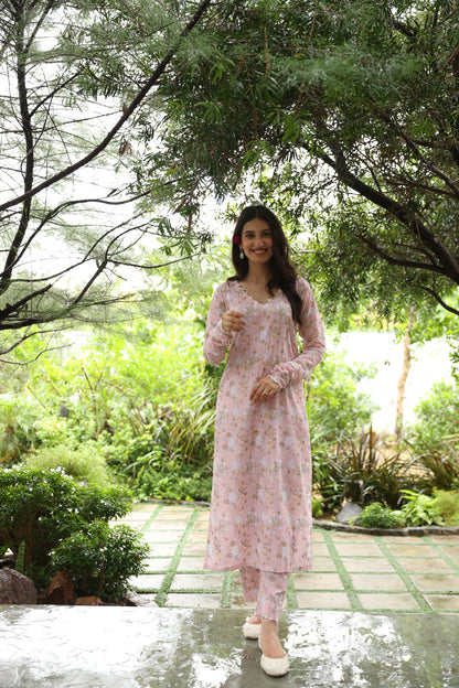 Shubh Peach Gold Suit