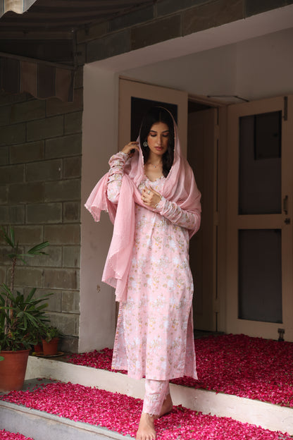Shubh Peach Gold Suit