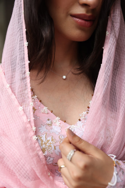 Shubh Peach Gold Suit